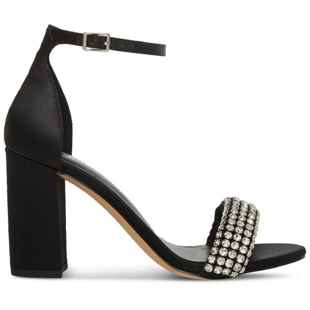 Madden Girl Rhinestone two piece block heel